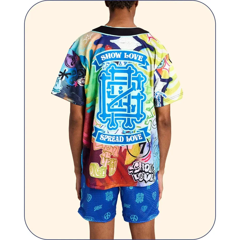 GRiZ - “Stay In Tune” Button Up Team Baseball Jersey Size Small (S) EDM & Rave